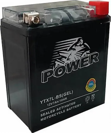 Power Batteries Μπαταρία Μοτοσυκλέτας Gel YTX7L-BS με Χωρητικότητα 7Ah