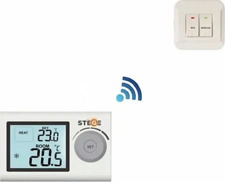STEGE SG100 RF Ασύρματος Ηλεκτρονικός Θερμοστάτης Χώρου Ψύξης-Θέρμανσης