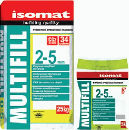 ISOMAT MULTIFILL 2-5  ΕΓΧΡΩΜΟΣ ΑΡΜΟΣΤΟΚΟΣ ΠΛΑΚΙΔΙΩΝ ΛΕΥΚΟΣ 5Kg