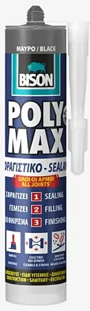 Bison Polymax Σφραγιστική Σιλικόνη Μαύρη 280ml