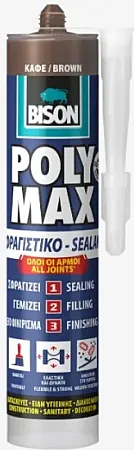 Bison Polymax Σφραγιστική Σιλικόνη Καφέ 280ml