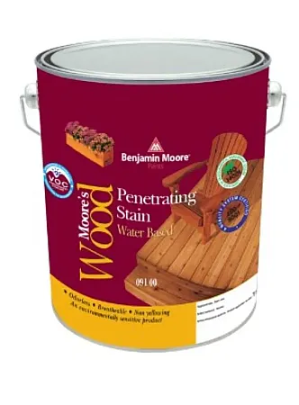 091 Benjamin Moore Wood Βαφή Εμποτισμού Ξύλων Νερού Άχρωμο Μάτ 2,25Lt