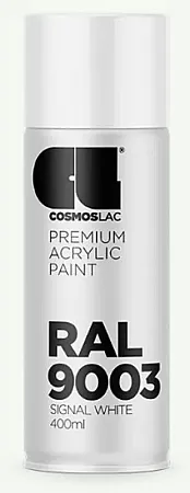 Cosmos Lac Σπρέι Βαφής Ακρυλικό Premium Acrylic Signal White Matte 400ml